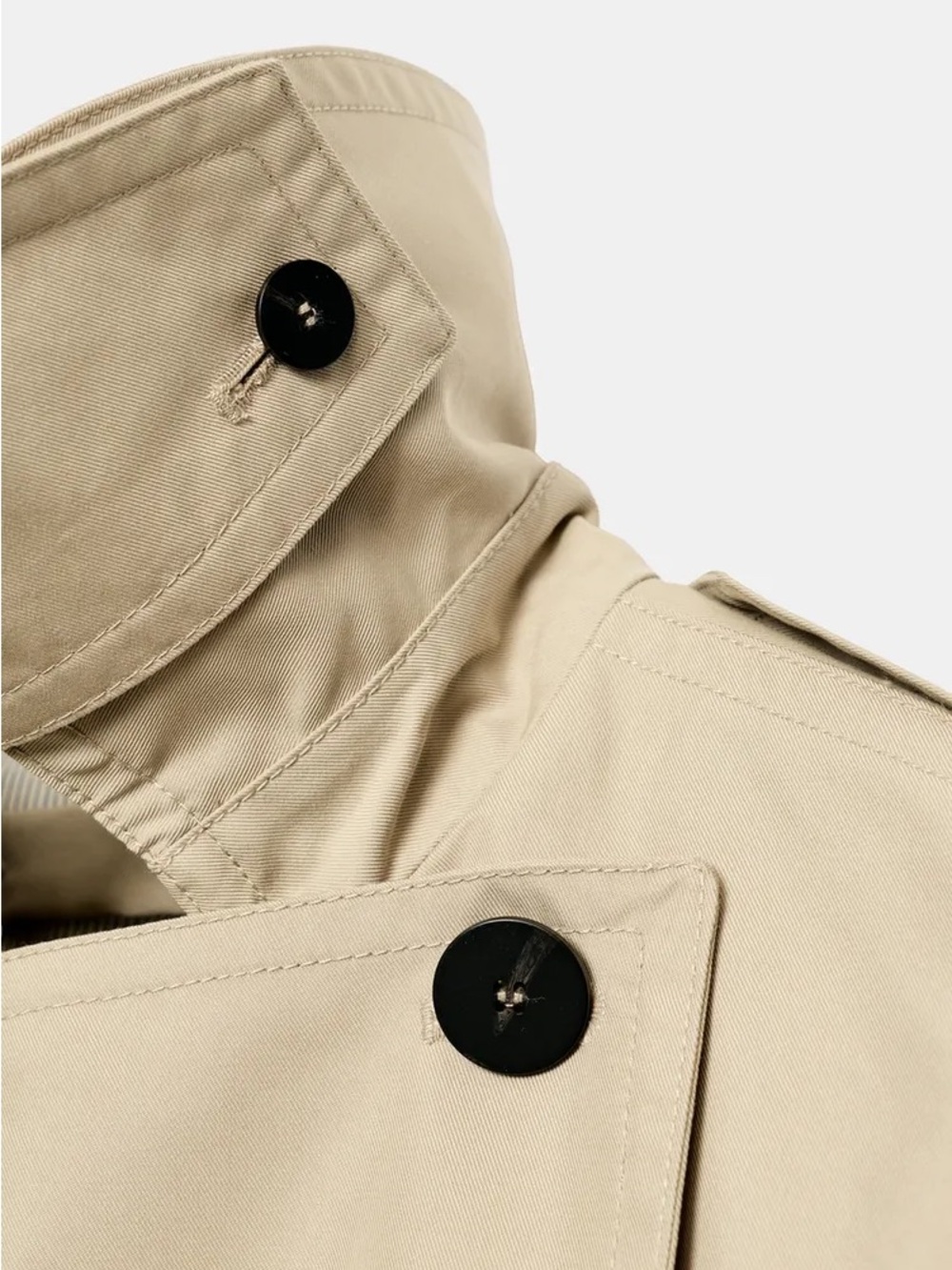 ZARA ZW COLLECTION SHORT BELTED TRENCH COAT - Picture 4 of 6
